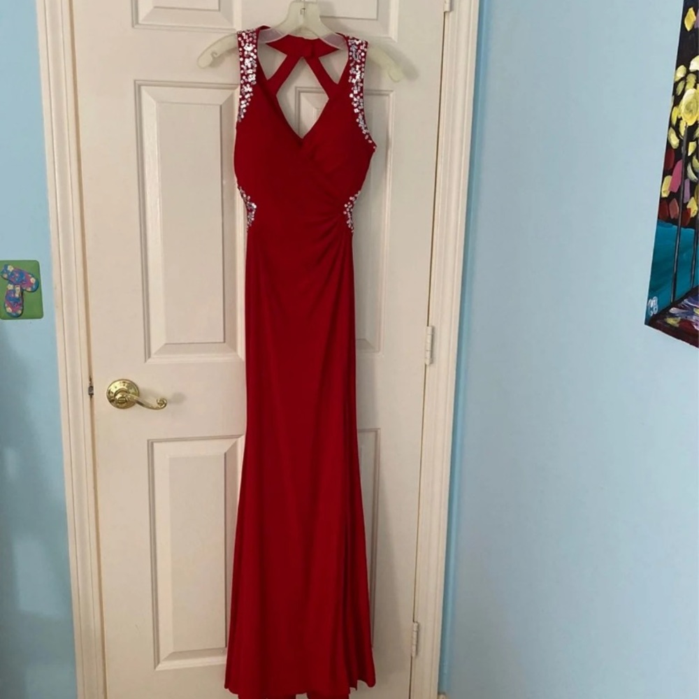 Red gown